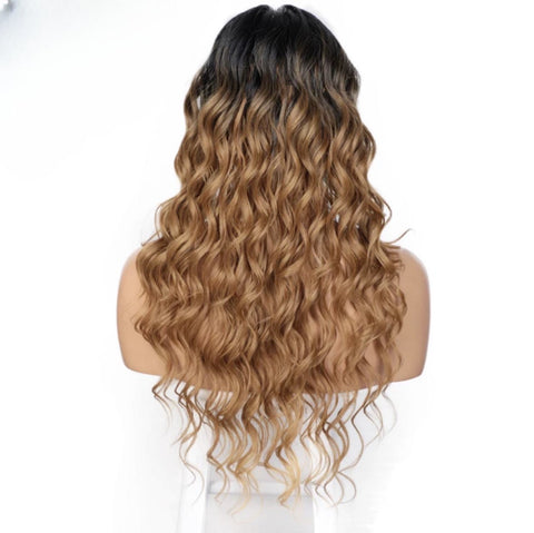 #Ombre 1b/30 - Full Lace Front Deep Wave Wig 22"