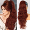 #Plum Red - Drawstring Ponytail Bodywave  26"