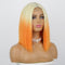 #Ombre Blonde/Orange Bob Cut Wig