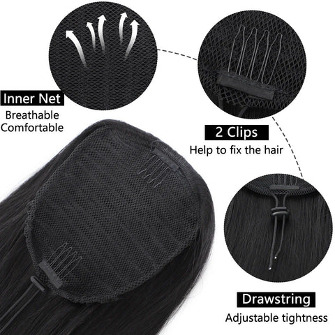 #613 - Drawstring Ponytail Bodywave 26"