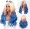 #Blonde/Pink/Blue - Bodywave Wig 24"