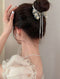 Luxury Pearl and Rhinestone Butterfly Claw Clip for Ponytails and Buns