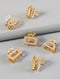 Set of 6 Gold Luxury Minatare Hair Claw Clips