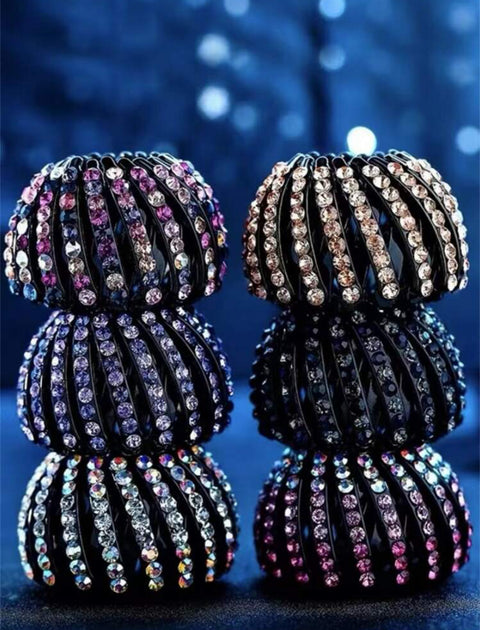 Sparkling Rhinestone Ponytail / Bun Holder