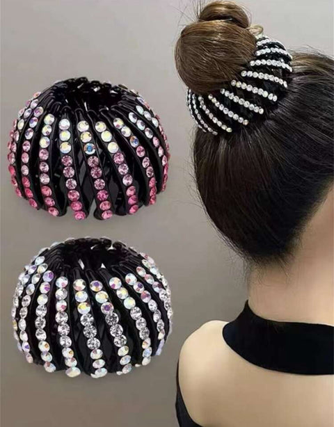 Sparkling Rhinestone Ponytail / Bun Holder