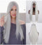 #Grey Lace Wig - Straight 26"