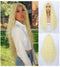 #613 Blonde Curly Middle Parting Wig - 28"