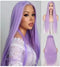 #Lilac Middle Parting - Straight Lace Wig 28"