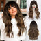 #Balayage Brown - Bodywave Wig with Fringe 26"