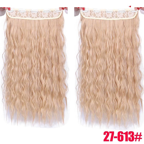 #27/613 Clip in Weft Kinky Straight 1 Pcs 22"