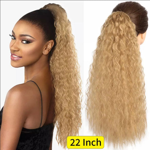 #27 - Drawstring Ponytail Kinky Straight 22"